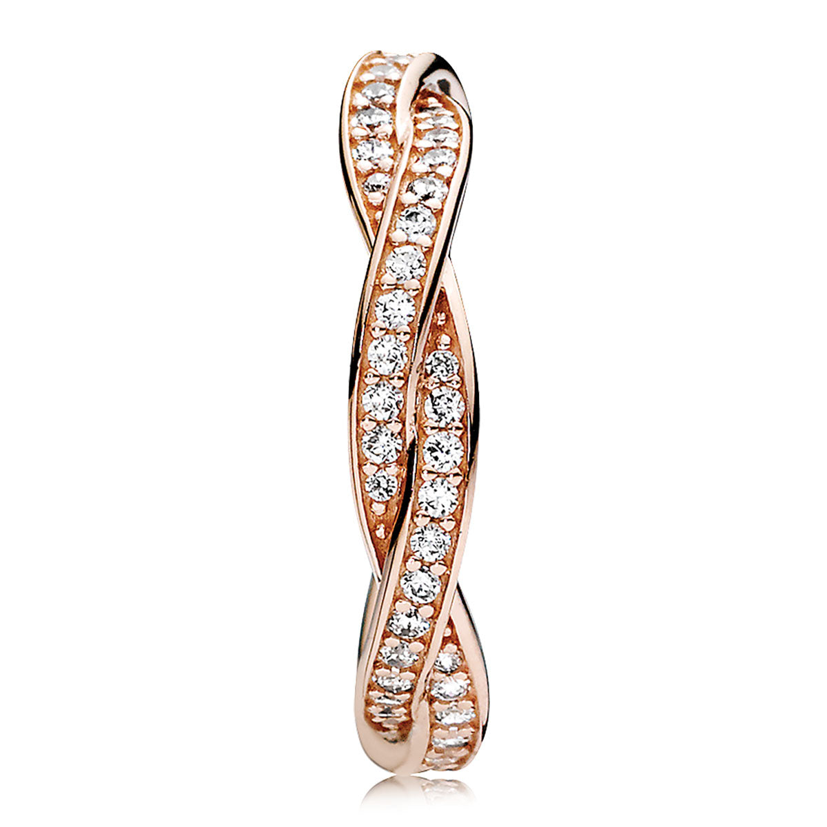Pandora Sparkling Twisted Lines Ring
