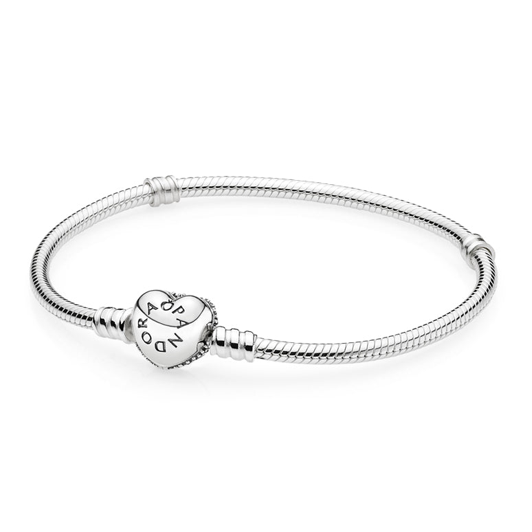 Pandora Moments Sparkling Pavé Heart Clasp Bracelet