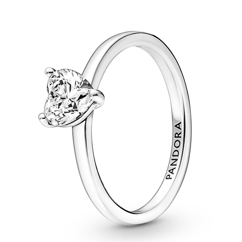 Pandora Sparkling Heart Solitaire Ring