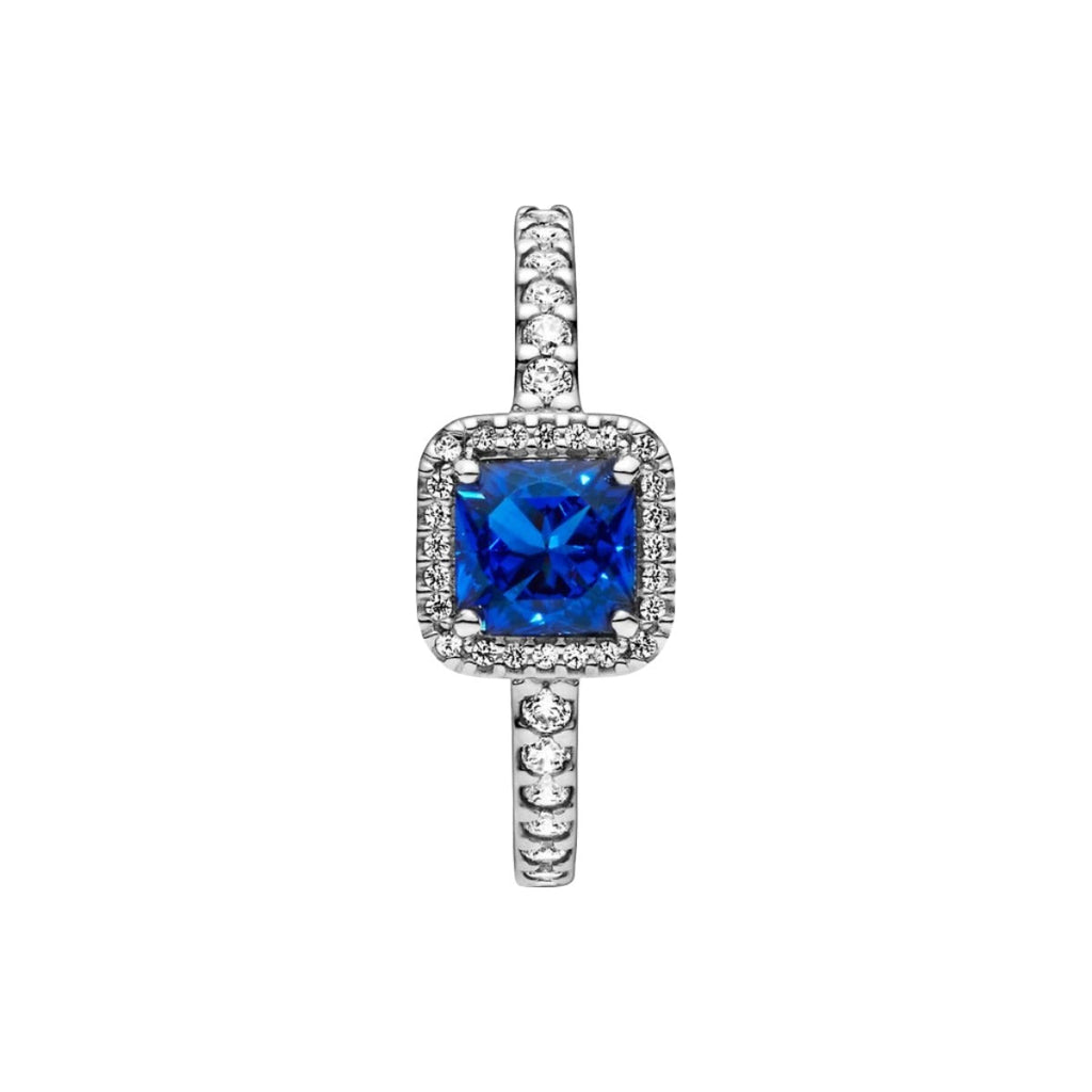 Pandora Square Sparkle Halo Ring