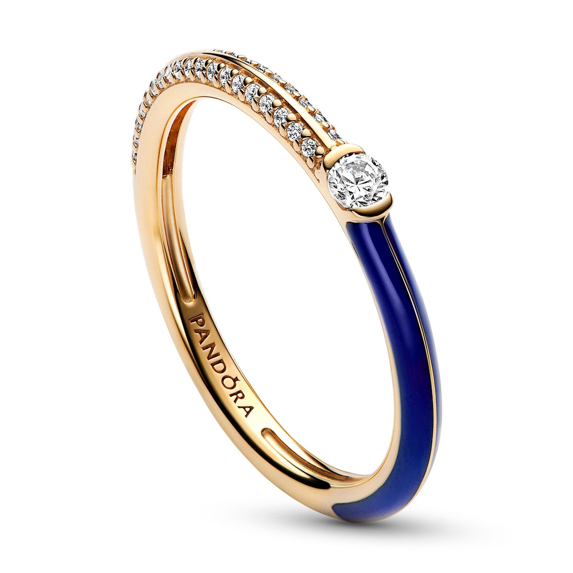 Pandora ME Pavé & Blue Dual Ring
