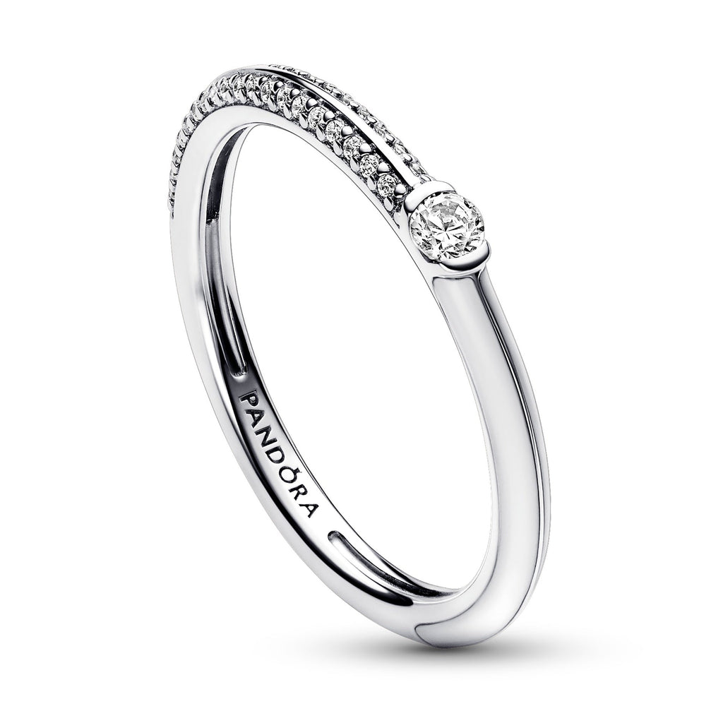 Final Sale - Pandora ME Pavé & White Dual Ring