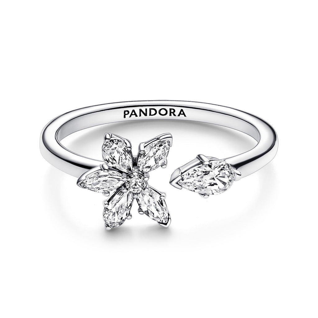 Sparkling Herbarium Cluster Open Ring