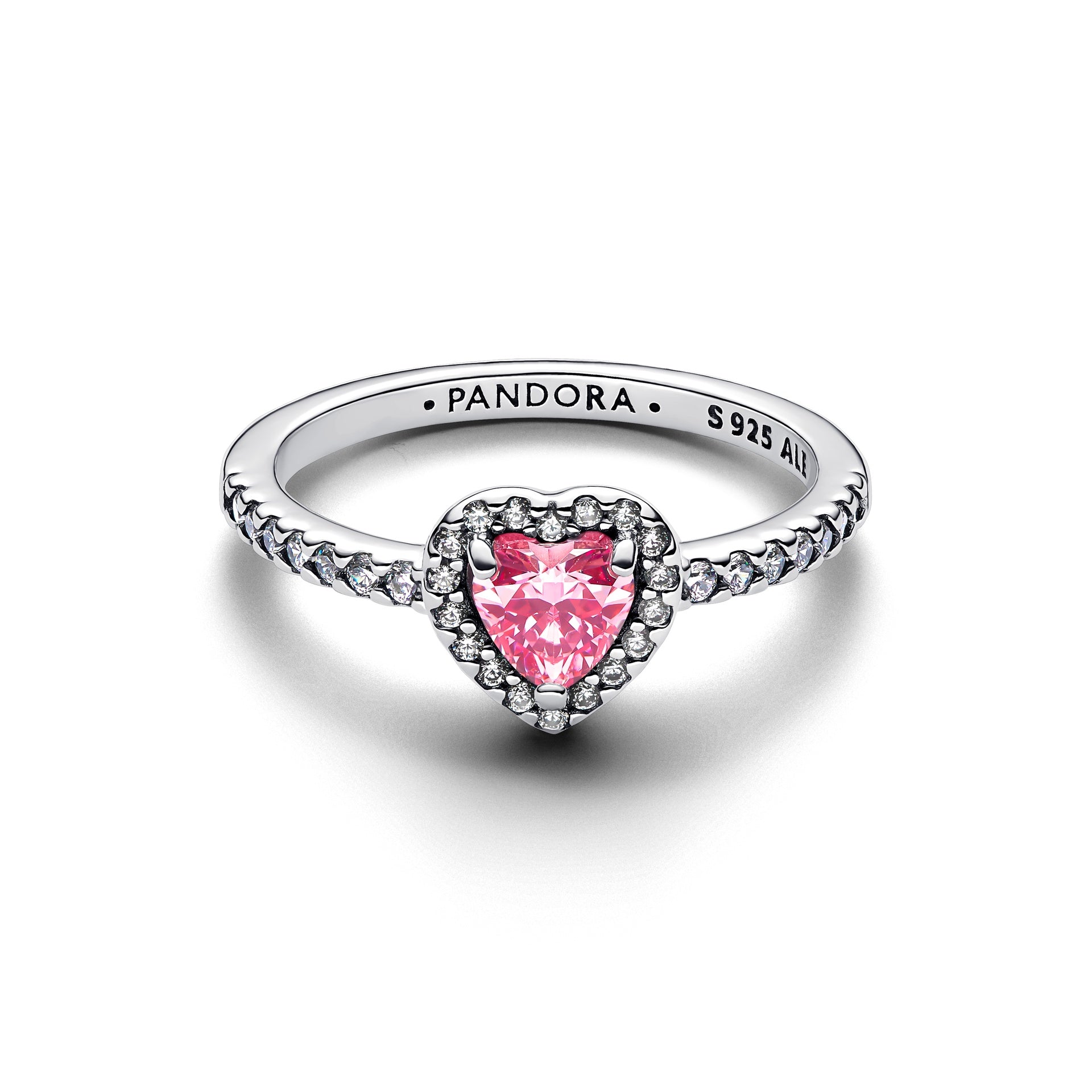 Pandora Elevated Pink Heart Ring