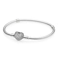 Pandora Moments Sparkling Pavé Heart Clasp Bracelet