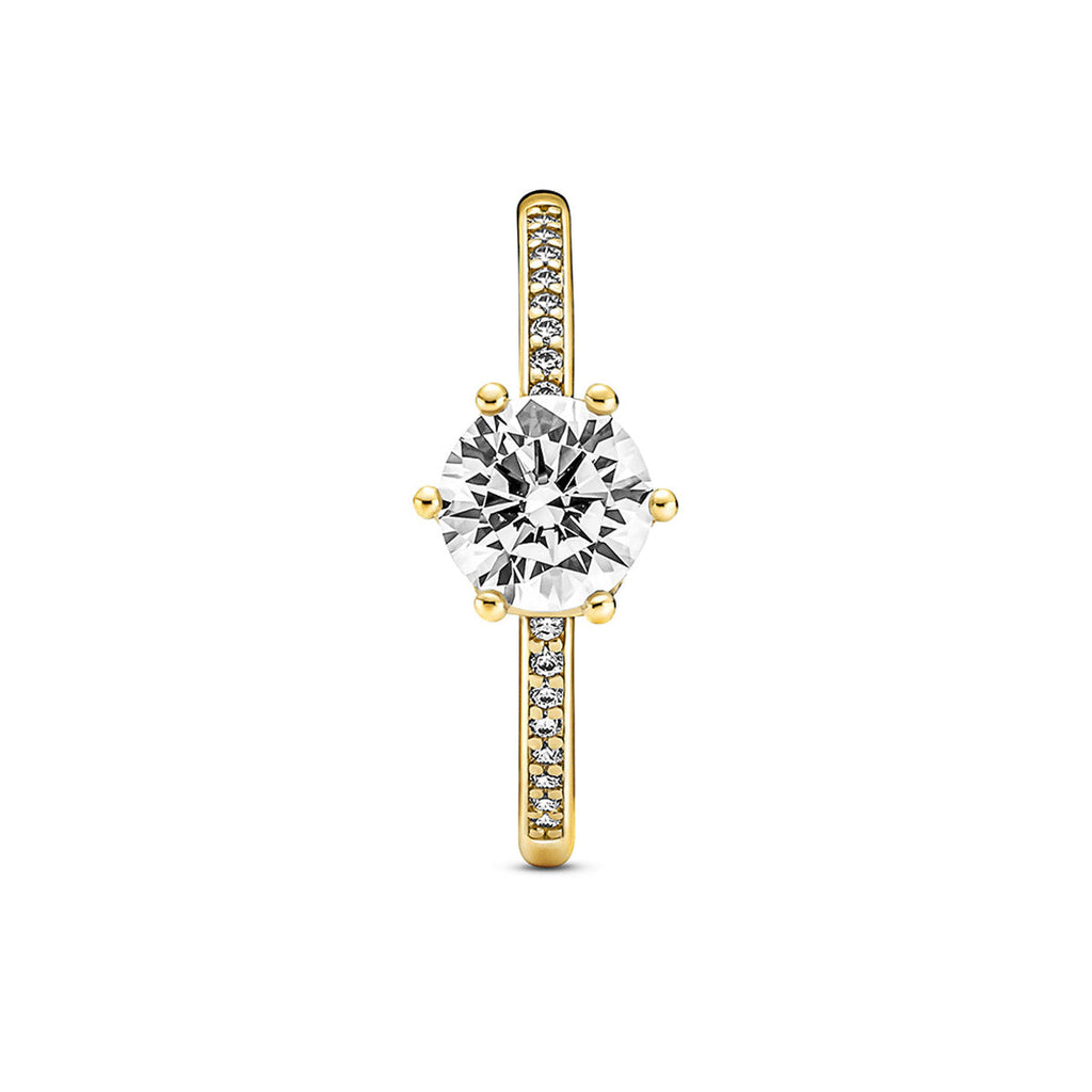 Pandora Clear Sparkling Crown Solitaire Ring