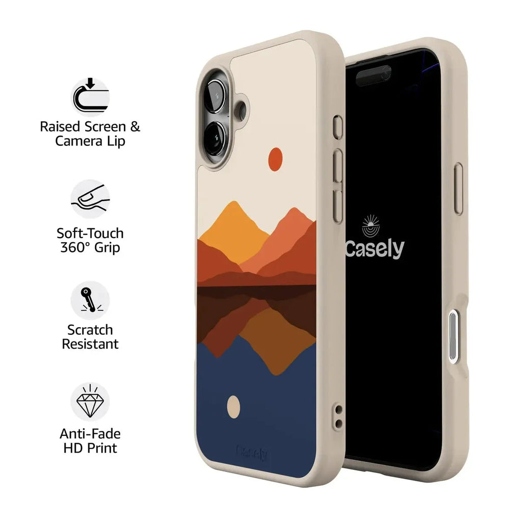 Opposites Attract | Day & Night Colorblock Mountains Case