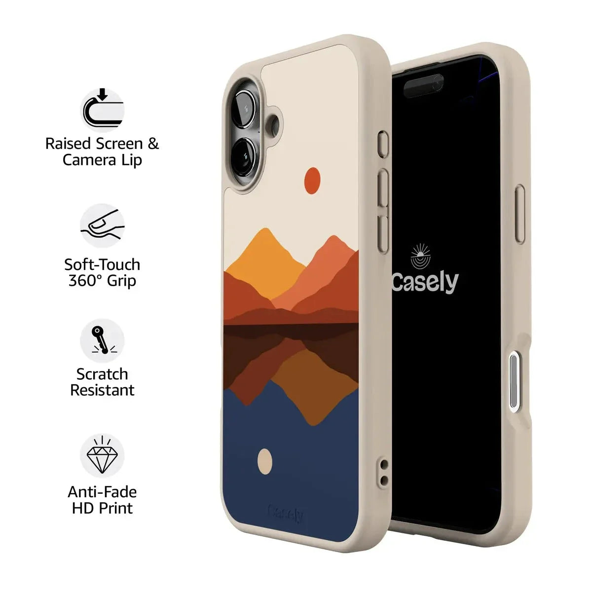 Opposites Attract | Day & Night Colorblock Mountains Case