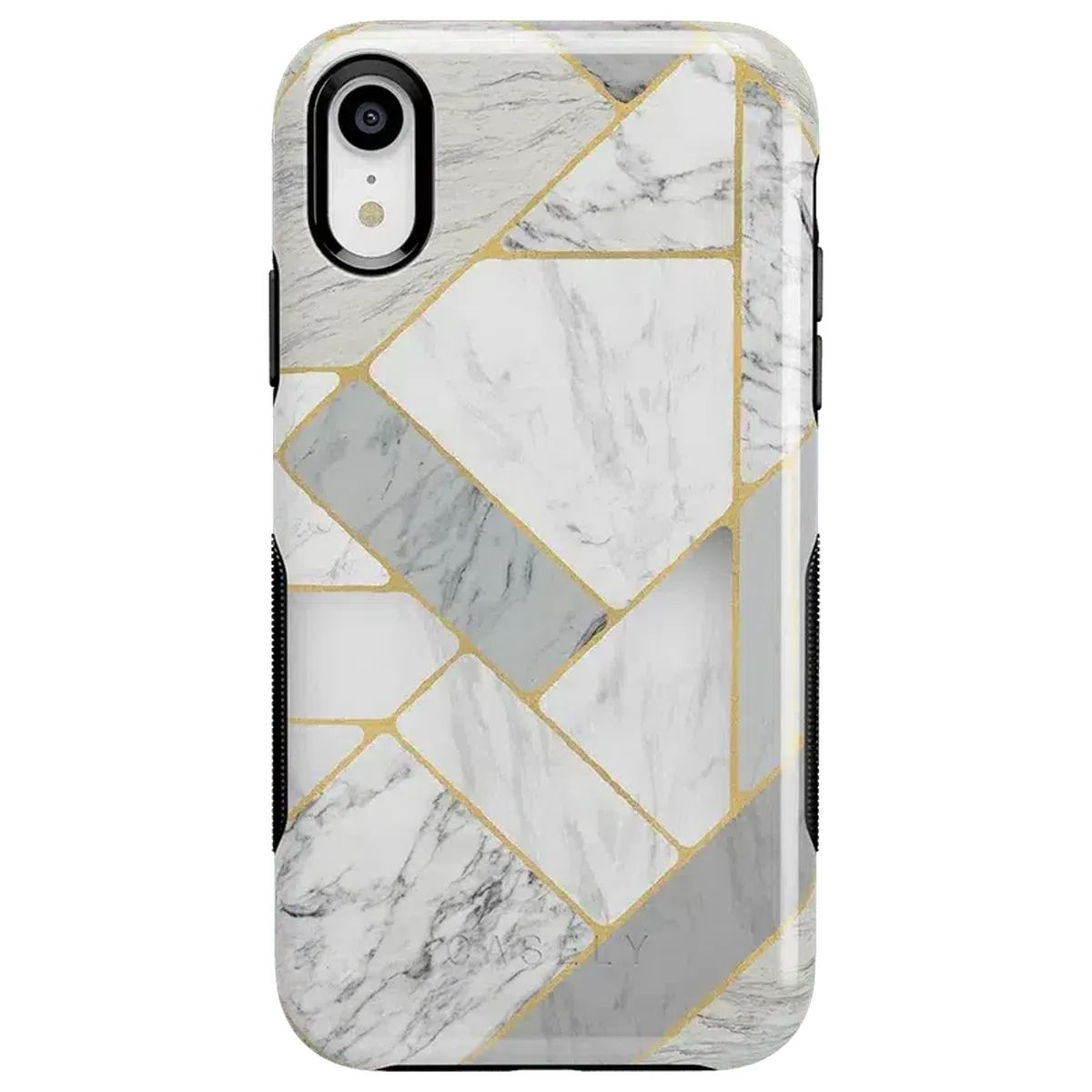 Sharp Lines | Geo White and Gold Marble Case