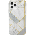 Sharp Lines | Geo White and Gold Marble Case