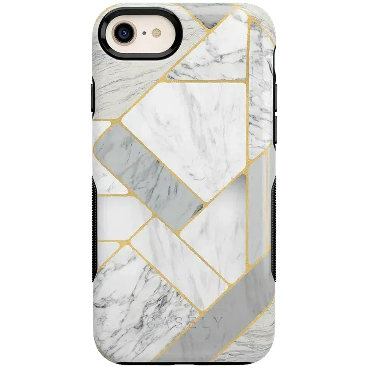 Sharp Lines | Geo White and Gold Marble Case