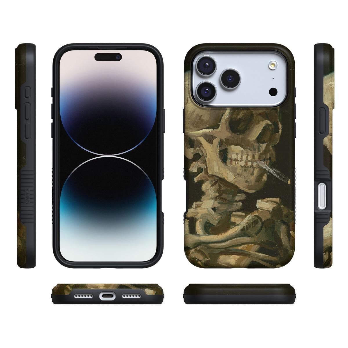 Van Gogh | Head of a Skeleton with a Burning Cigarette Phone Case